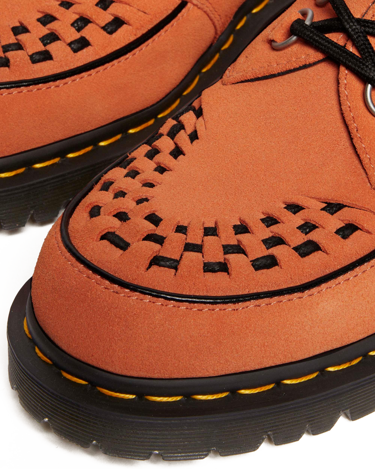 Ramsey woven suede  creepers in Orange