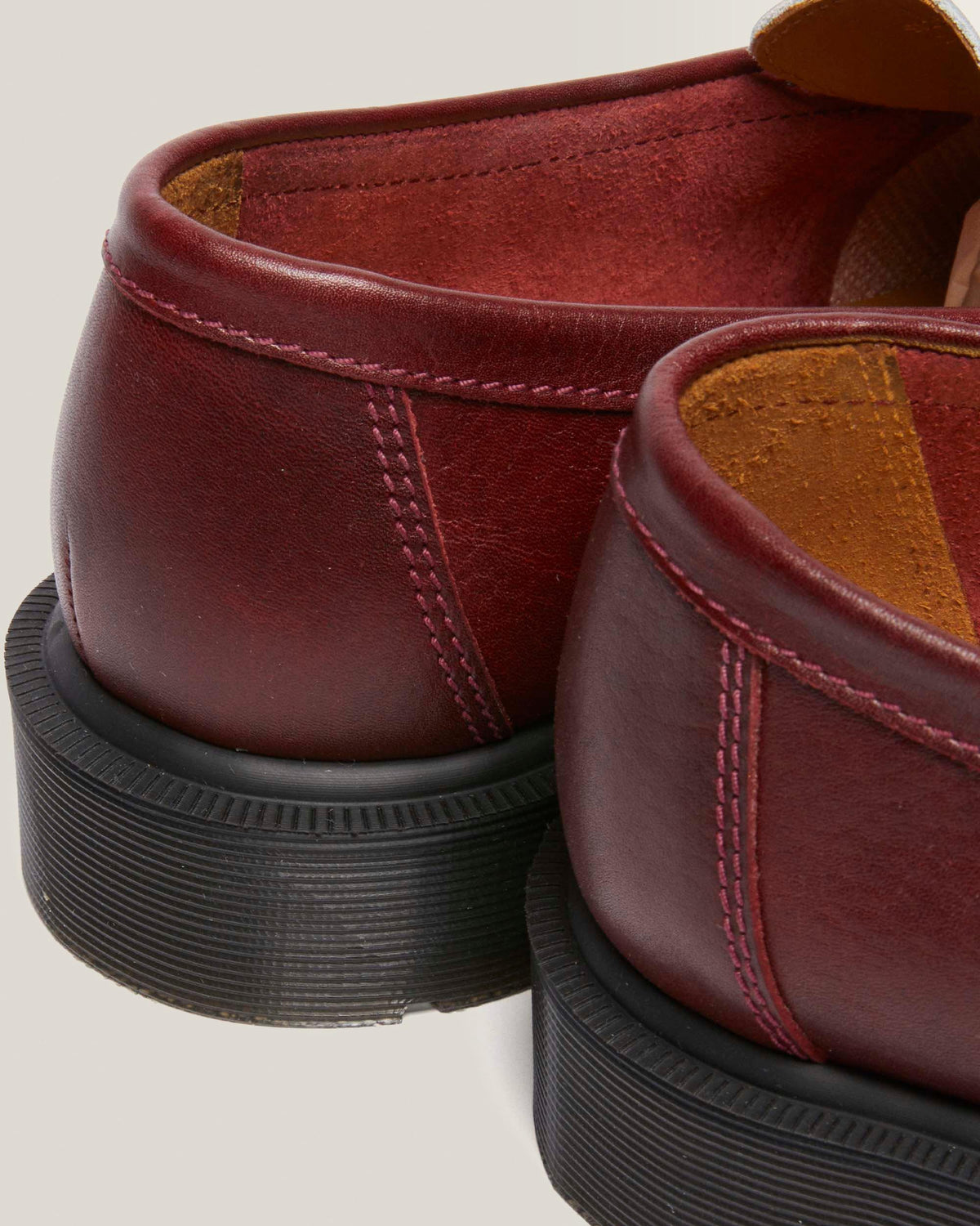 Penton Made In England Two-Tone Leather Loafers in Burgundy+White