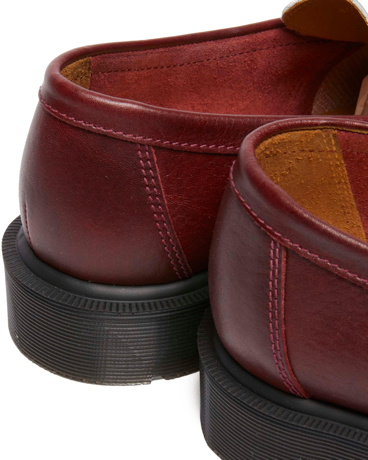 Penton Made In England Two-Tone Leather Loafers in Burgundy+White