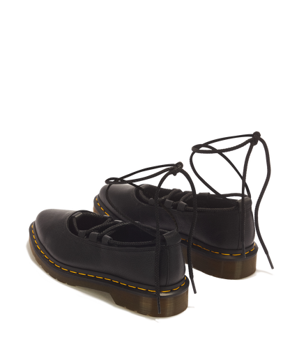 Elphie II Virginia leather ballet flats in Black