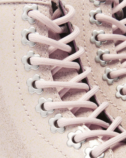 Junior 1460 Glitter Boots in Powder Pink