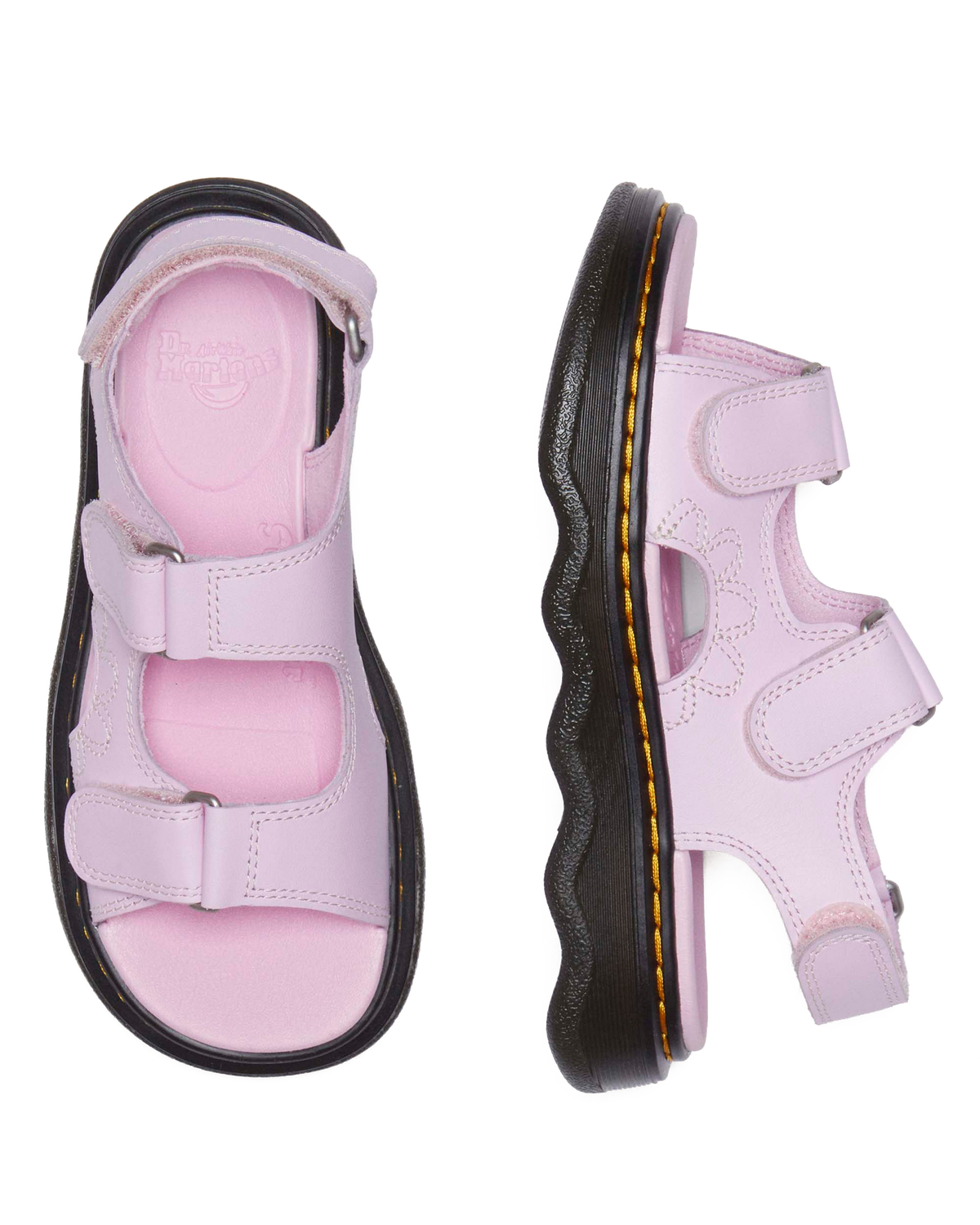 Junior Virden Softy T leather sandals in Pale Pink