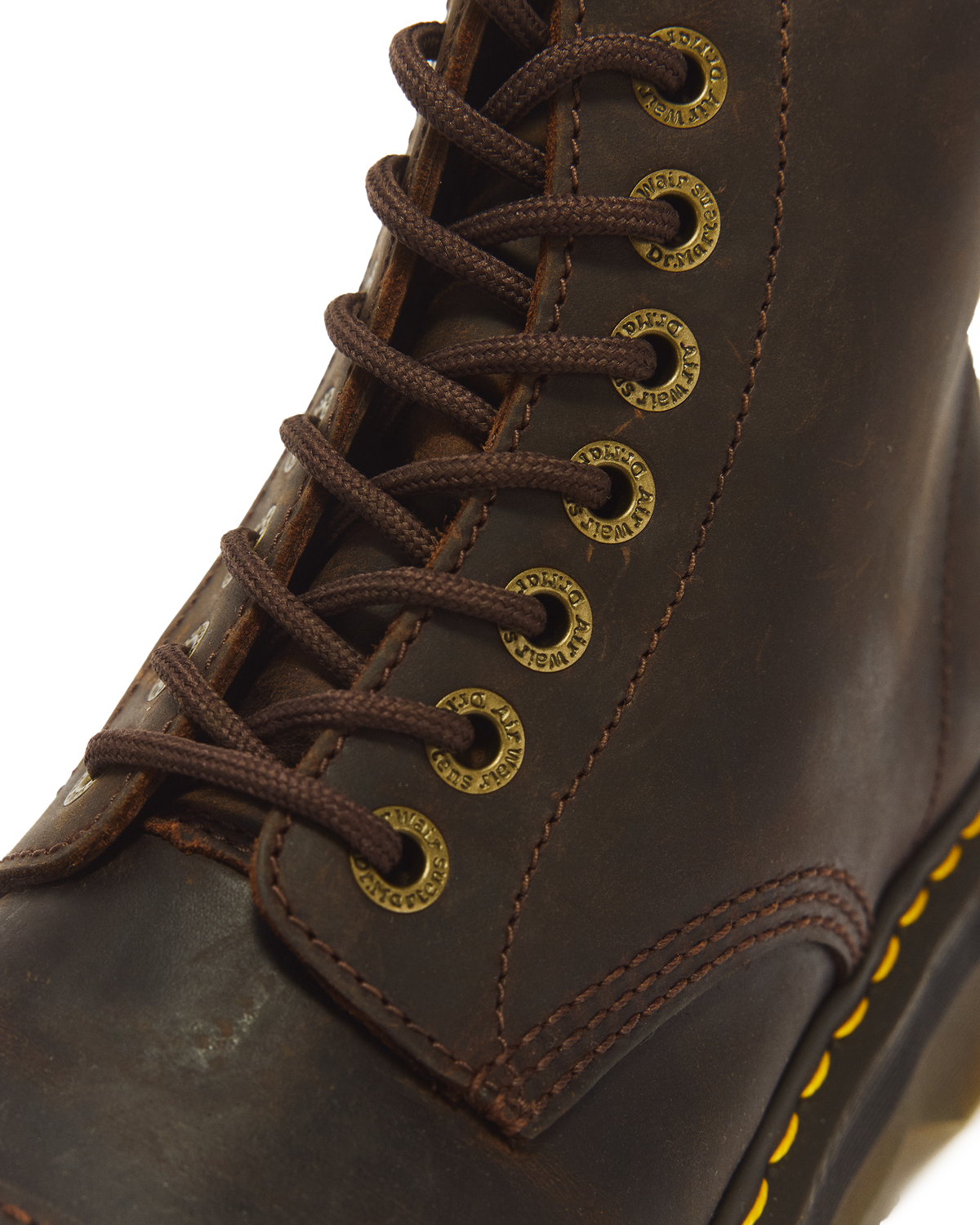 Sinclair Crazy Horse leather platform boots in Dark Brown