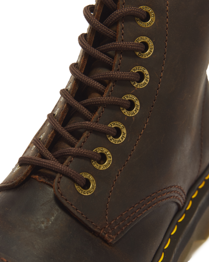 Sinclair Crazy Horse leather platform boots in Dark Brown