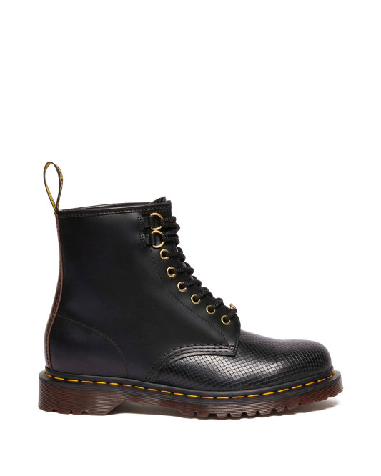 1460 Year of the Snake Leather Lace Up Boots in Black+Brown