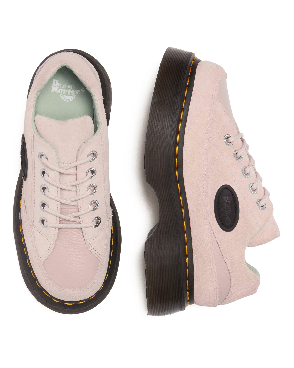 Buzz 5-eye leather shoes in Powder Pink