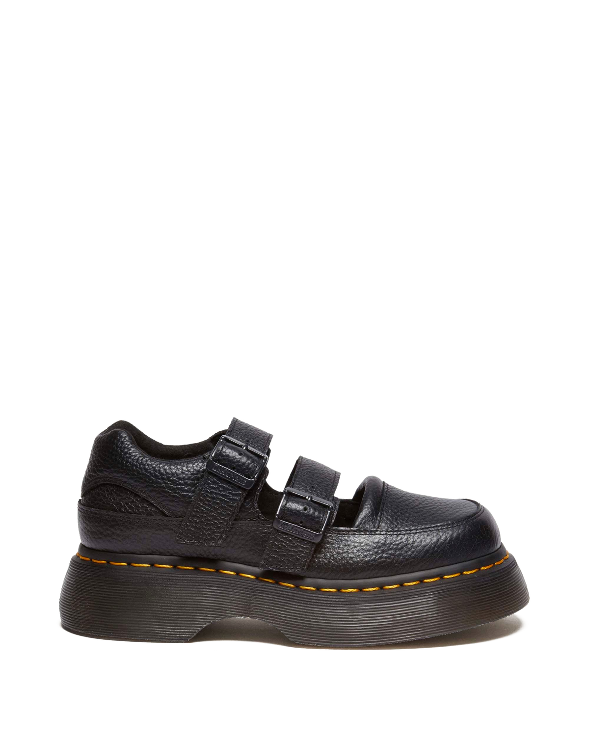 Buzz milled nappa leather Mary Jane shoes in Black Milled Nappa