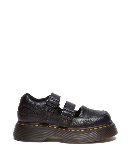 Buzz milled nappa leather Mary Jane shoes in Black Milled Nappa