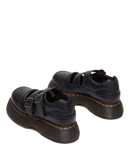 Buzz milled nappa leather Mary Jane shoes in Black Milled Nappa