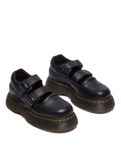 Buzz milled nappa leather Mary Jane shoes in Black Milled Nappa