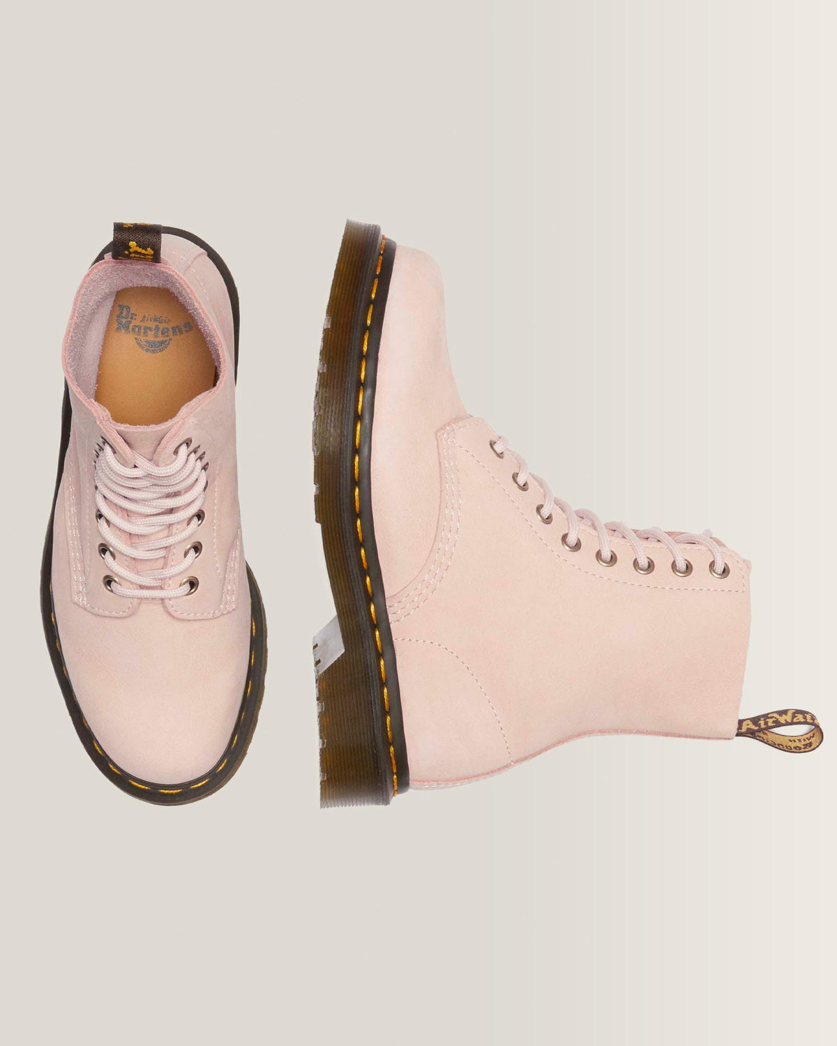 1460 Pascal nubuck leather boots in Powder Pink