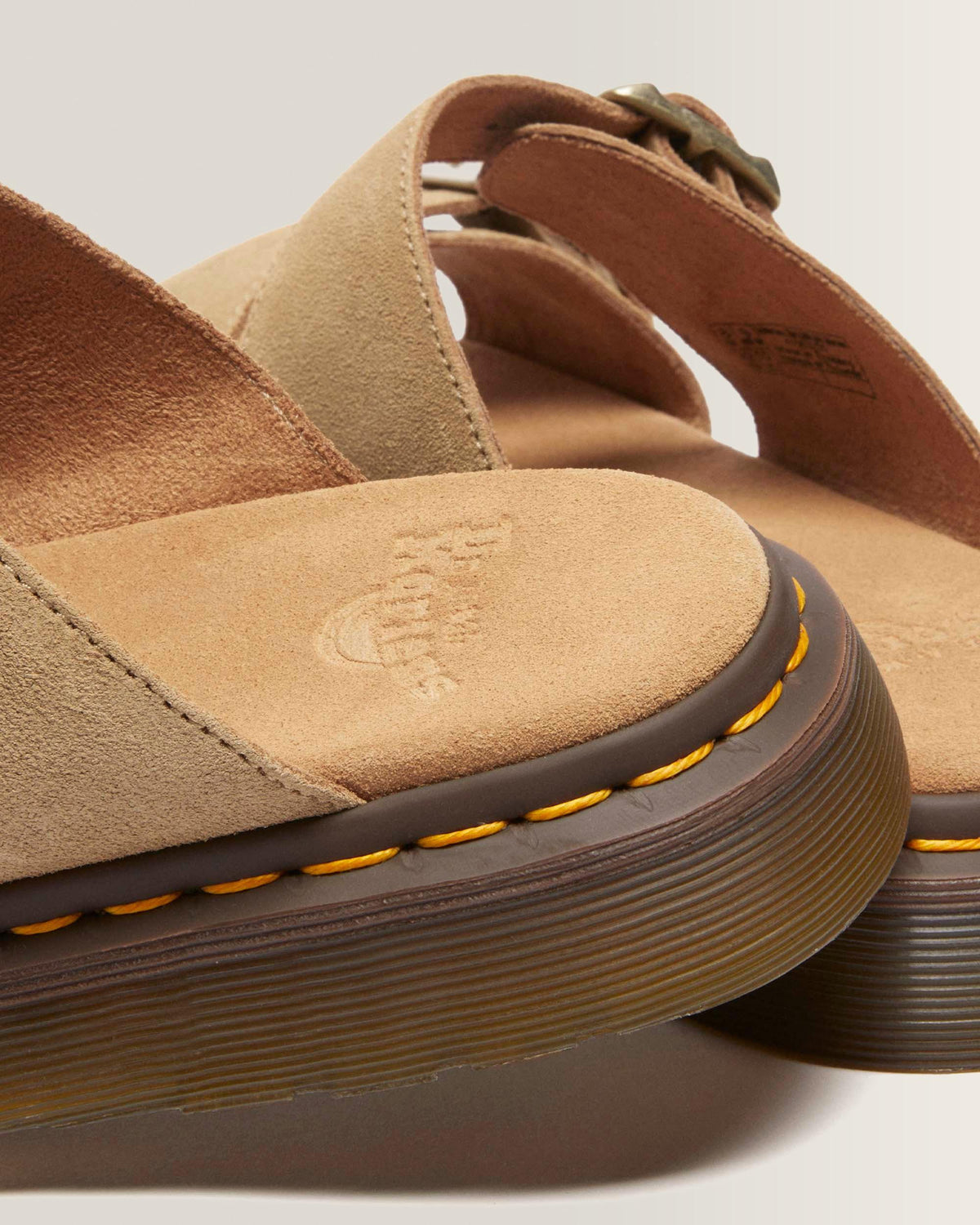 Josef suede slide sandals in Savannah Tan
