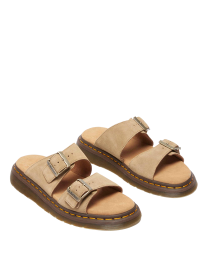 Josef suede slide sandals in Savannah Tan