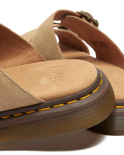 Josef suede slide sandals in Savannah Tan