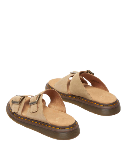 Josef suede slide sandals in Savannah Tan