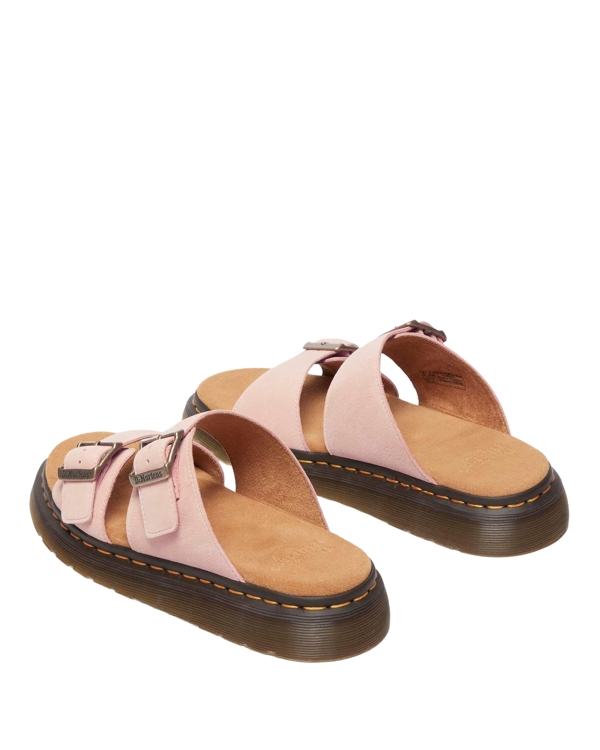 Josef Nubuck leather slide sandals in Powder Pink