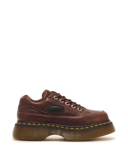 Buzz 5-eye Grizzly leather shoes in Dark Brown