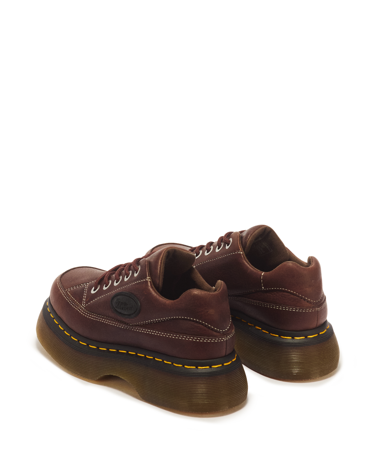 Buzz 5-eye Grizzly leather shoes in Dark Brown