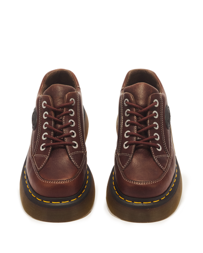 Buzz 5-eye Grizzly leather shoes in Dark Brown