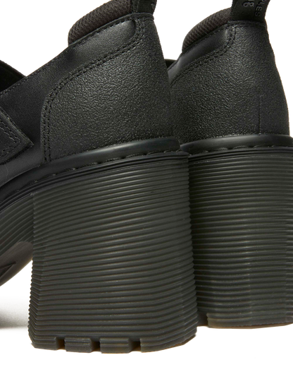 Eviee Tech Strap Mary Jane Heeled Shoes in Black