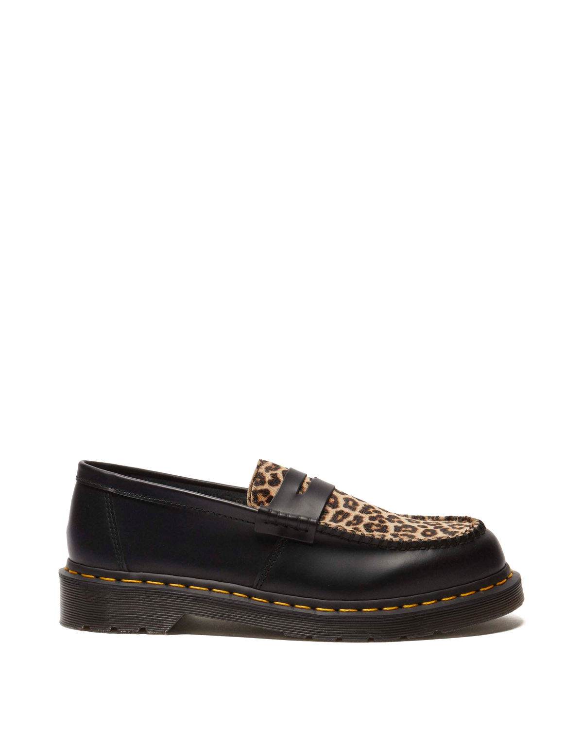 Penton Hair On & Smooth leather loafers in Black+Light Tan