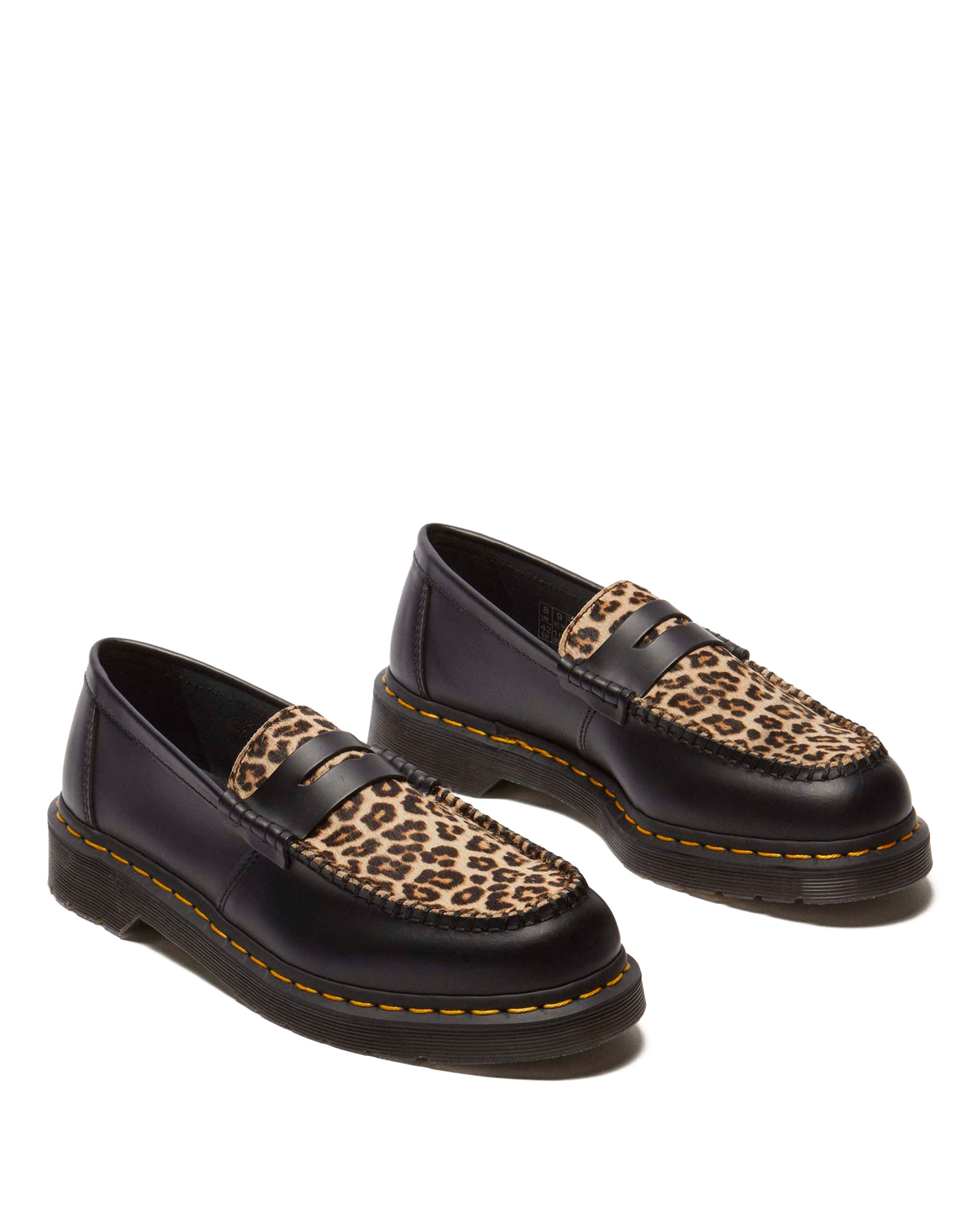 Penton Hair On & Smooth leather loafers in Black+Light Tan