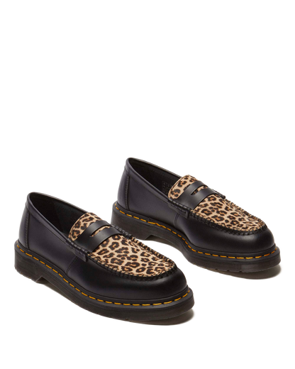 Penton Hair On & Smooth leather loafers in Black+Light Tan