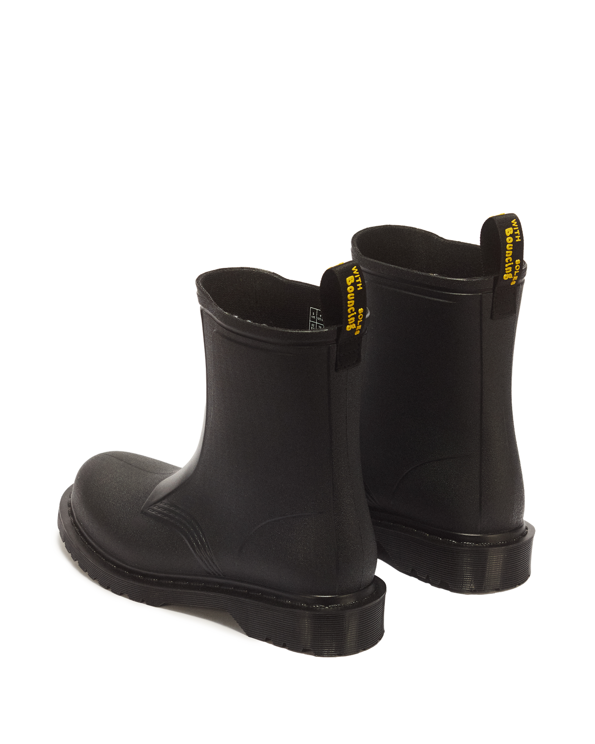 1460 Rain Pull On Waterproof Boots in Black PVC