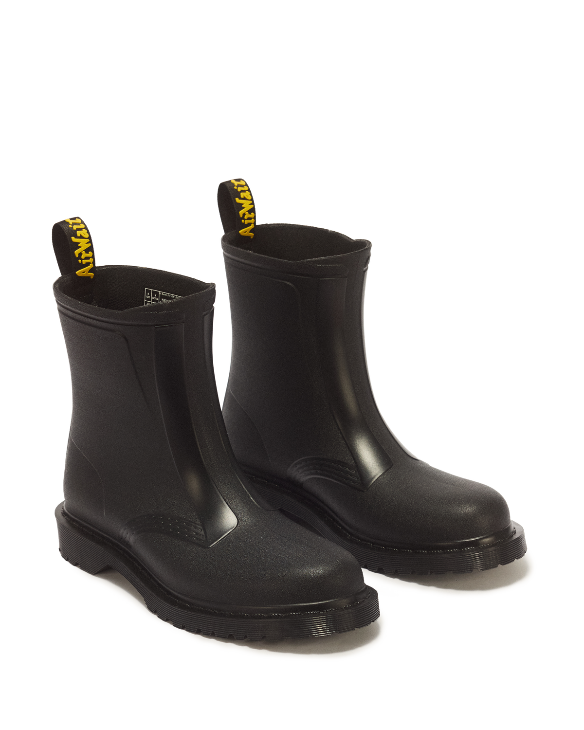1460 Rain Pull On Waterproof Boots in Black PVC
