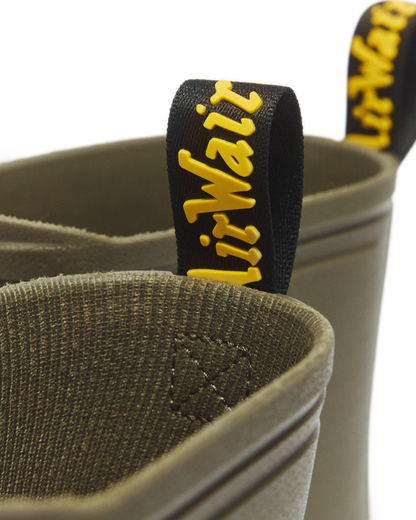 1460 Rain Pull On Waterproof Boots in DMs Olive