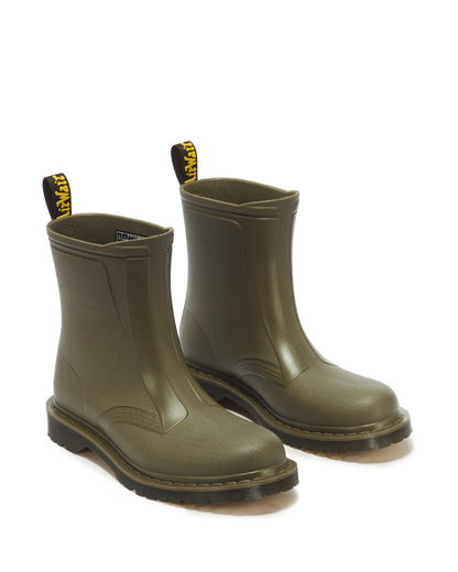 1460 Rain Pull On Waterproof Boots in DMs Olive