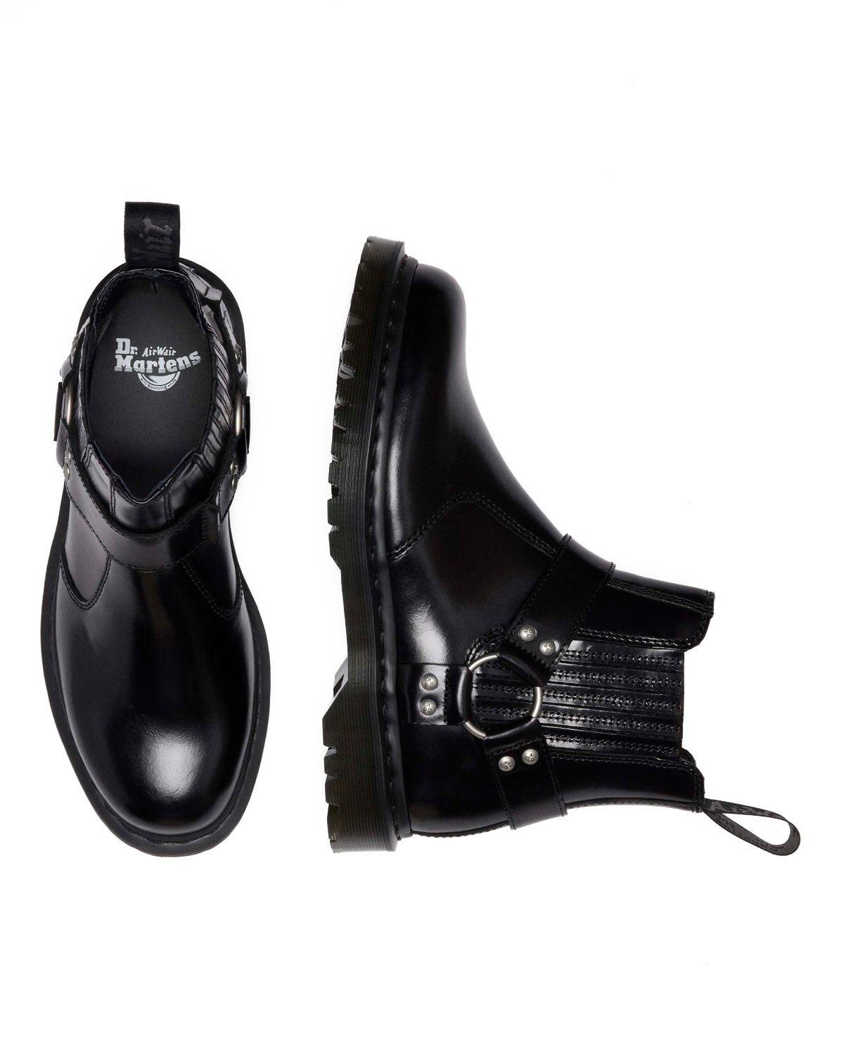 2976 Harness Analine Leather Chelsea Boots in Black
