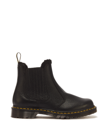 2976 LEONORE II FAUX FUR LINED SOFT LEATHER CHELSEA BOOTS in Black Milled Nappa