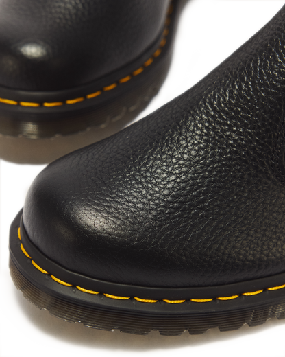 2976 LEONORE II FAUX FUR LINED SOFT LEATHER CHELSEA BOOTS in Black Milled Nappa