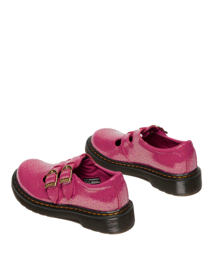 JUNIOR 8065 GLITTER PATENT LEATHER  MARY JANE SHOES in Fuchsia+silver+gold