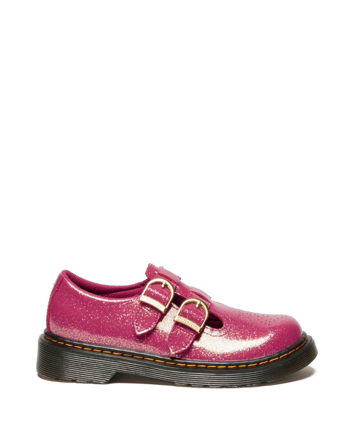 JUNIOR 8065 GLITTER PATENT LEATHER  MARY JANE SHOES in Fuchsia+silver+gold
