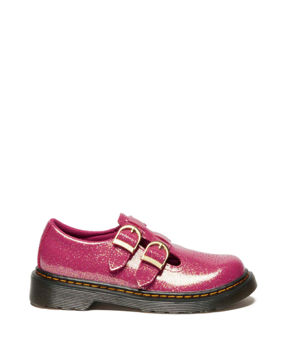 JUNIOR 8065 GLITTER PATENT LEATHER  MARY JANE SHOES in Fuchsia+silver+gold