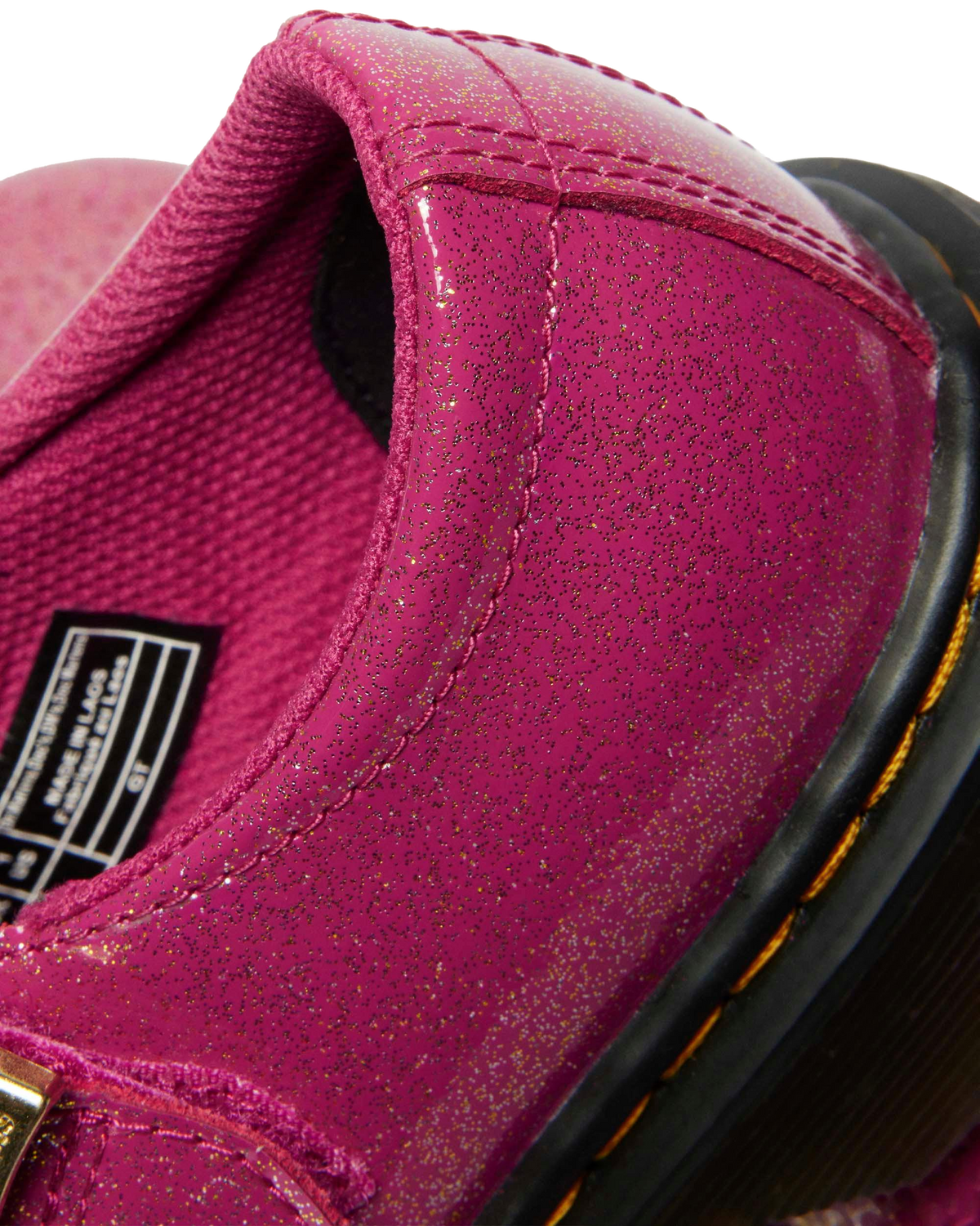 JUNIOR 8065 GLITTER PATENT LEATHER  MARY JANE SHOES in Fuchsia+silver+gold