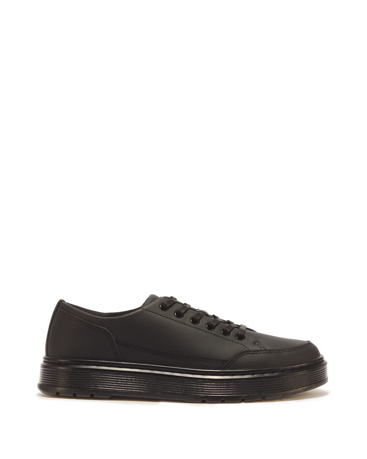 BROOKLINE 6-EYE NAPPA LEATHER SHOES in Black