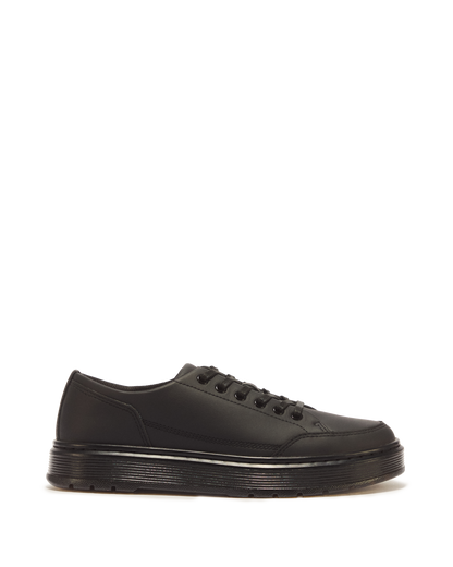BROOKLINE 6-EYE NAPPA LEATHER SHOES in Black