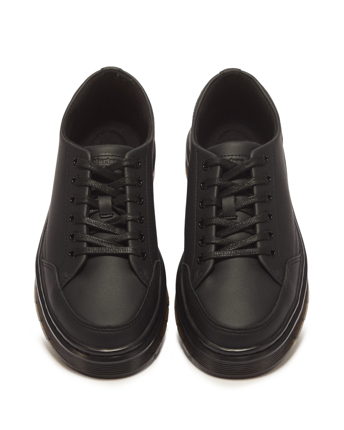 BROOKLINE 6-EYE NAPPA LEATHER SHOES in Black