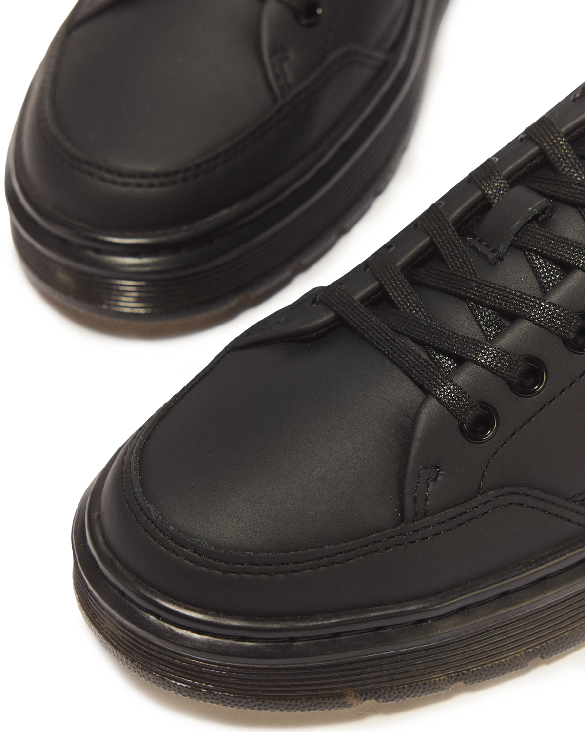 BROOKLINE 6-EYE NAPPA LEATHER SHOES in Black