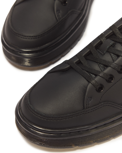 BROOKLINE 6-EYE NAPPA LEATHER SHOES in Black