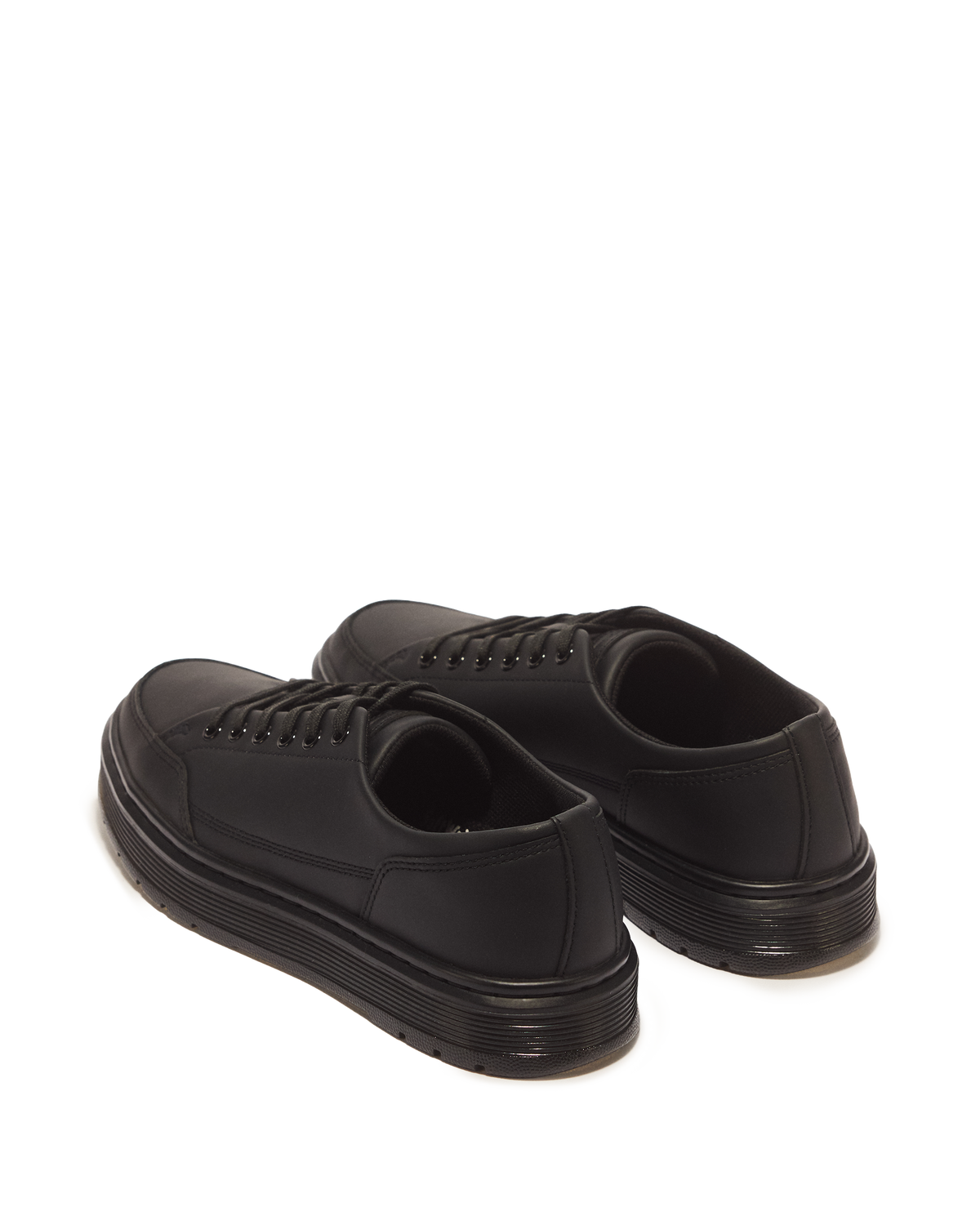 BROOKLINE 6-EYE NAPPA LEATHER SHOES in Black
