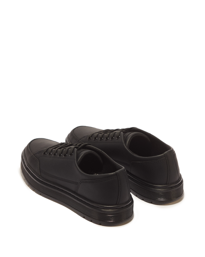 BROOKLINE 6-EYE NAPPA LEATHER SHOES in Black