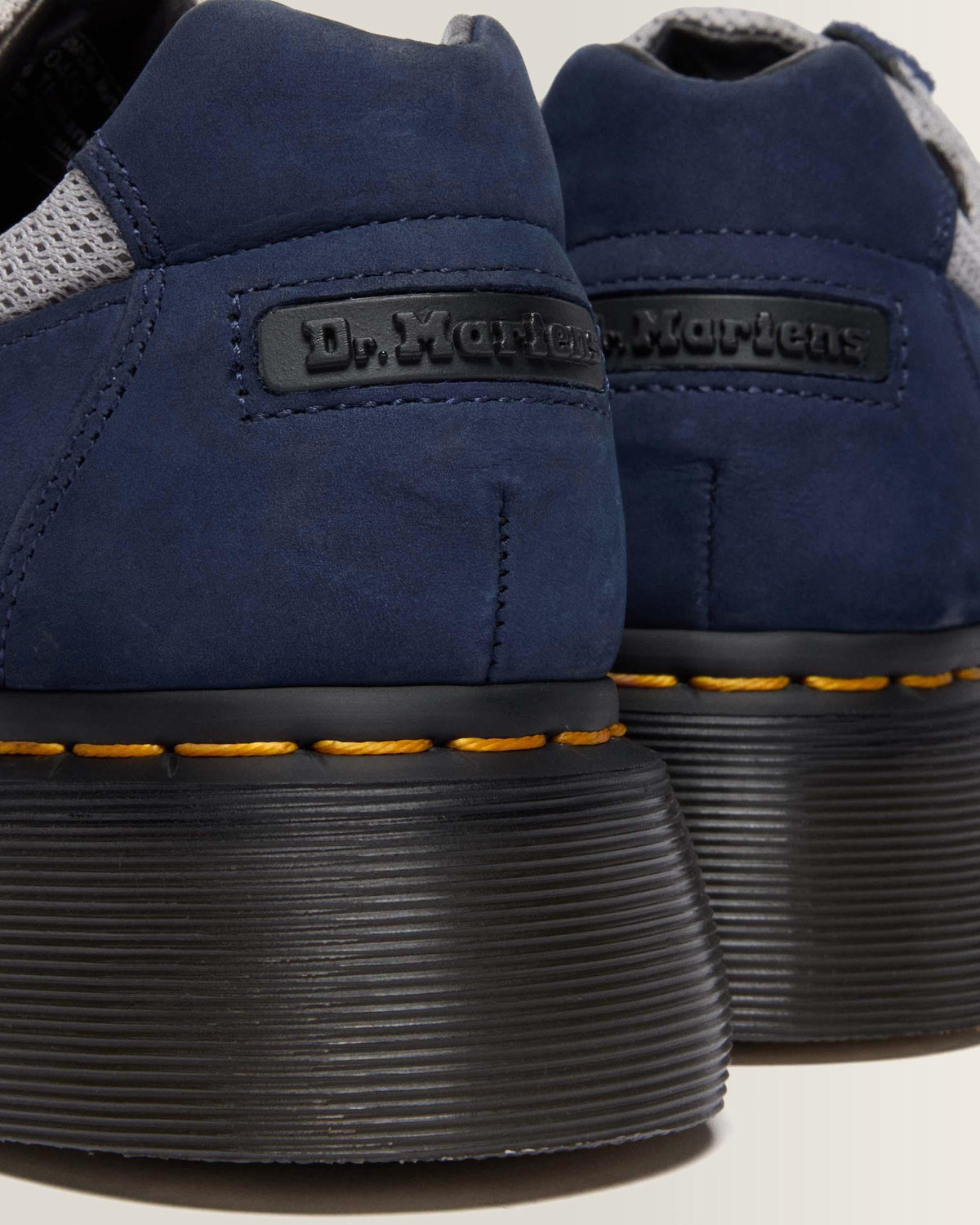 Buzz Strap Mixed Material Shoes in Midnight Blue+mid Grey
