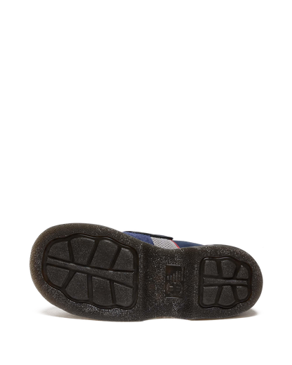 Buzz Strap Mixed Material Shoes in Midnight Blue+mid Grey