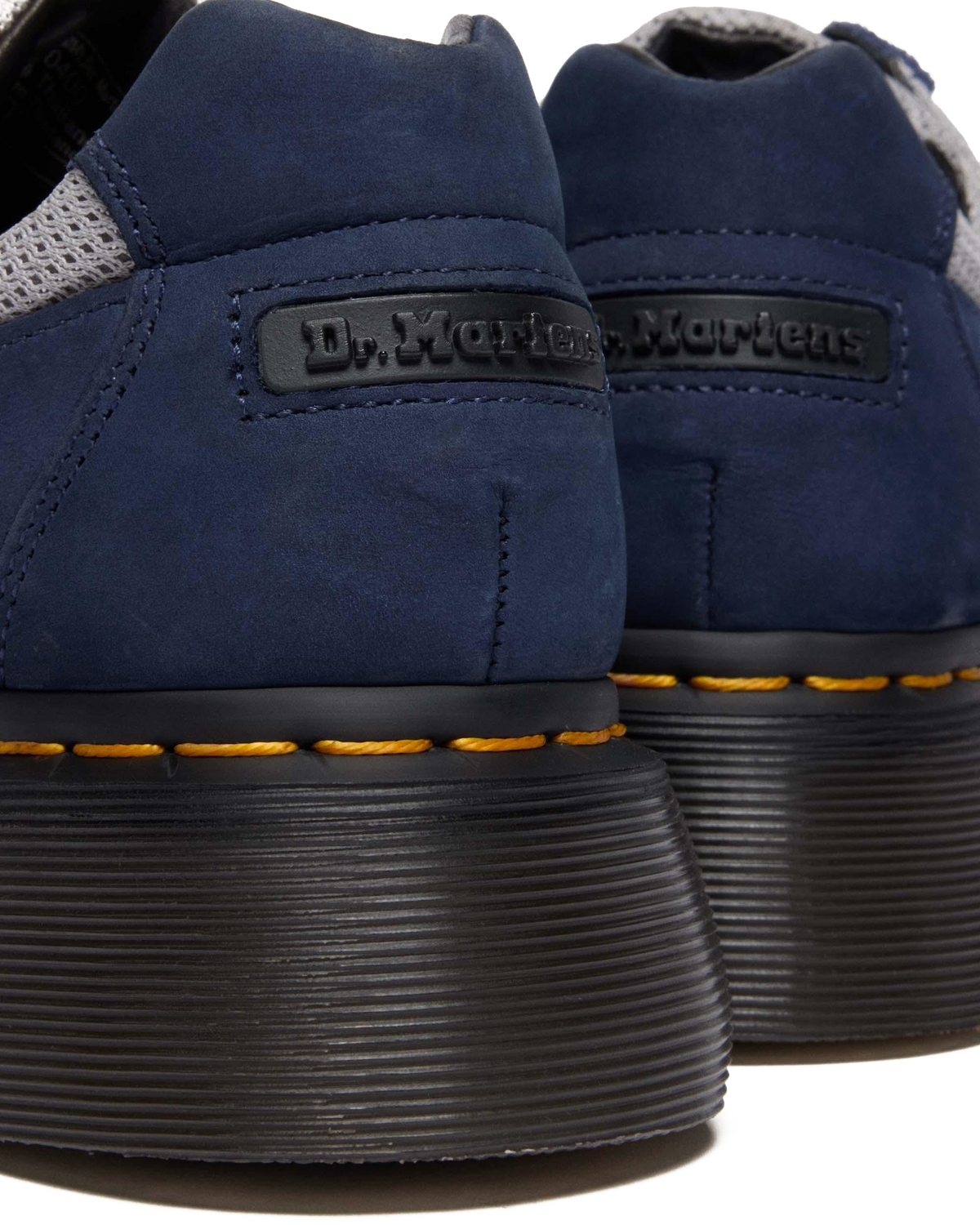 Buzz Strap Mixed Material Shoes in Midnight Blue+mid Grey