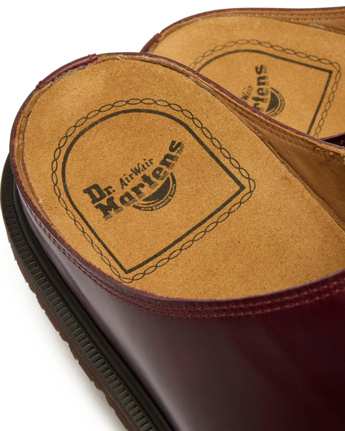 San Orleans Leather Mules in Cherry Red