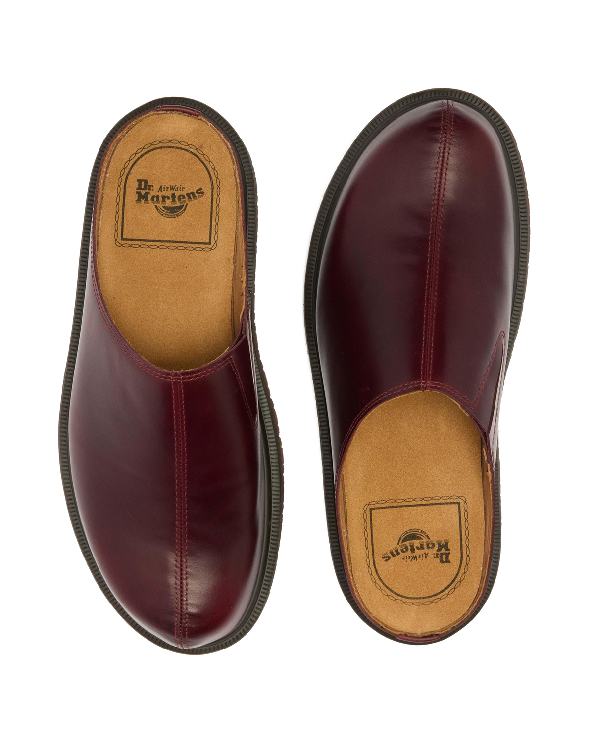 San Orleans Leather Mules in Cherry Red
